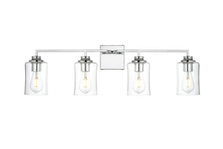 Ronnie 4 light Chrome and Clear Bath Sconce