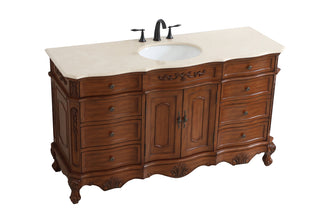 60 inch Single Bathroom Vanity in Teak