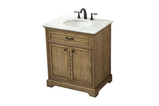 30 inch Single bathroom vanity in driftwood