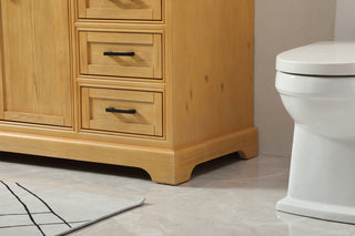 60 inch Single bathroom vanity in natural wood