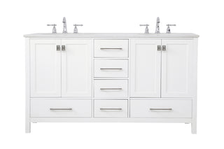 60 inch Double Bathroom Vanity in White