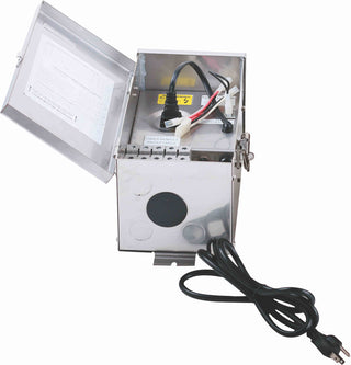 LOW VOLTAGE LANDSCAPE TRANSFORMER 150W, 120V, STAINLESS STEEL,INPUT: 120VOUTPUT: 0V-12V-13V-14V-15V,ETL LISTED, TIMER/PHOTOCELL ADAPTABLE,5 YEARS WARRANTY