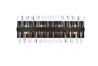 Serephina 30 inch crystal bath sconce in black