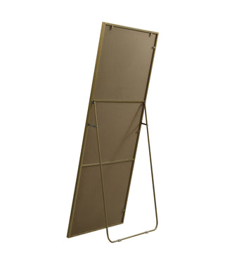 Metal Frame Rectangle Full Length Mirror 30x72 Inch in Brass