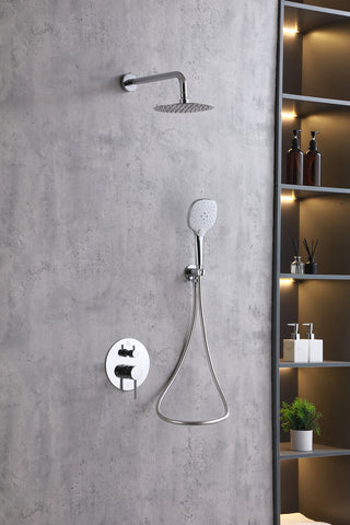 George Complete Shower Faucet System with Rough-in Valve in Chrome