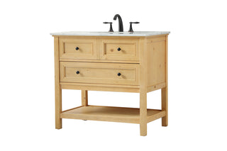 36 inch Single bathroom vanity in natural wood