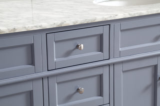 60 In. Double Bathroom Vanity Set In Grey