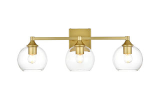 Foster 3 light Brass and Clear Bath Sconce