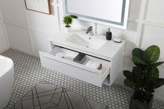 40 inch  Single Bathroom Floating Vanity in White