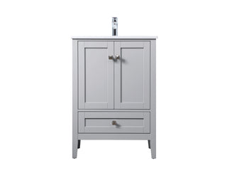 24 Inch SIngle Bathroom Vanity In Grey