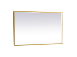 Pier 24x40 inch LED mirror with adjustable color temperature 3000K/4200K/6400K in brass