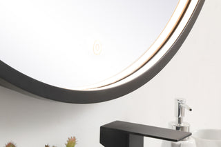 Pier 32 inch LED mirror with adjustable color temperature 3000K/4200K/6400K in black