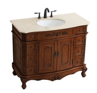 42 inch Single Bathroom Vanity in Teak