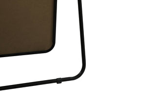 Soft Corner Metal Rectangle Full Length Mirror 32x72 Inch in Black