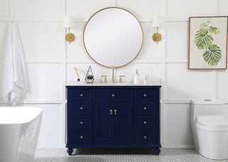 48 inch Single bathroom vanity in blue