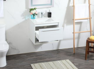 24 inch Single bathroom vanity in white