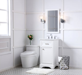 19 in. Single Bathroom Vanity set in white