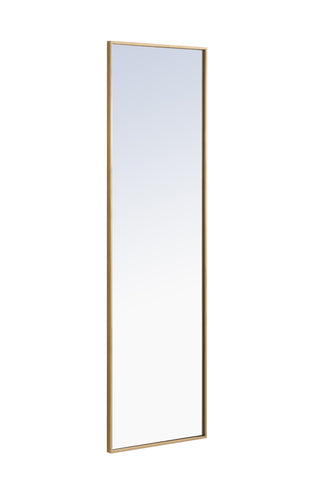 Metal frame Rectangle Mirror 18 inch Brass