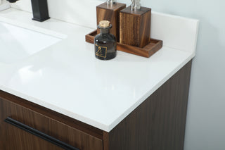 48 inch Single bathroom vanity in walnut with backsplash