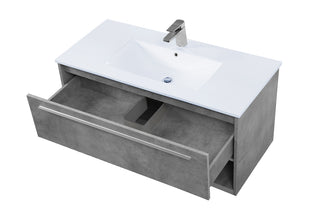 40 inch  Single Bathroom Floating Vanity in Concrete Grey