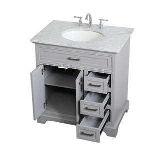 32 inch Single bathroom vanity in grey