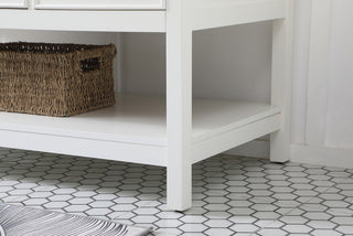 48 inch Single bathroom vanity in white with backsplash