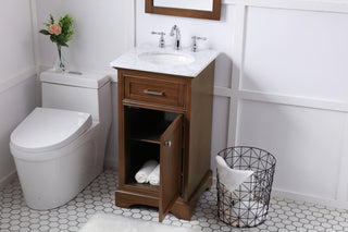 19 in. Single Bathroom Vanity set in teak