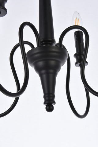 Flynx 4 lights pendant in black