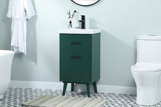 18 inch bathroom vanity in Green