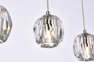 Eren 5 lights Chrome pendant