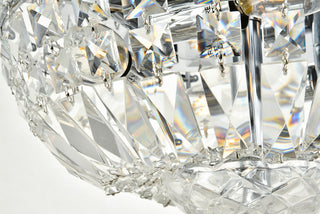 Tranquil 4 light Chrome Flush Mount Clear Royal Cut Crystal