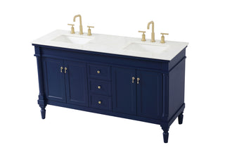 60 inch double bathroom vanity in blue