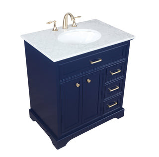 32 inch Single bathroom vanity in Blue