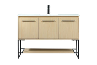 48 inch Single bathroom vanity in maple