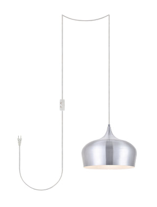 Nora 1 Light Burnished nickel plug-in pendant