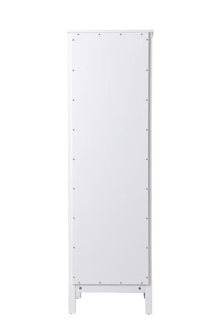 20 Inch Wide Bathroom Linen Storage Freestanding Cabinet In White