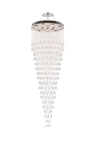 Galaxy 16 light Chrome Chandelier Clear Royal Cut Crystal