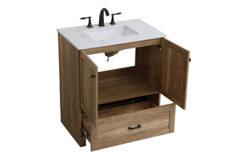 30 inch Single Bathroom Vanity in Natural oak