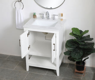 24 inch Single Bathroom Vanity in White