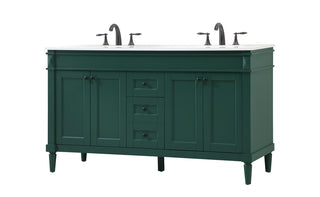 60 inch Single bathroom vanity in green