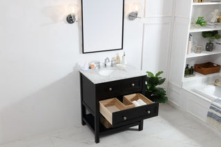 30 in. Single bathroom vanity set in Black