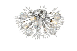 Vera 19 inch crystal starburst wall sconce in chrome