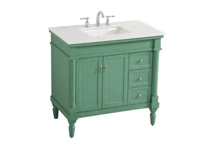 36 inch Single bathroom vanity in vintage mint