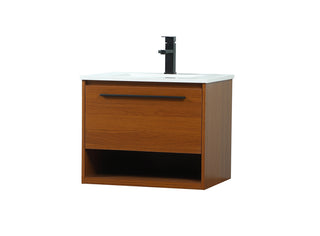 24 inch Single bathroom vanity in teak