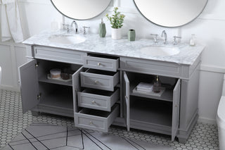 72 inch Double Bathroom Vanity set in Grey