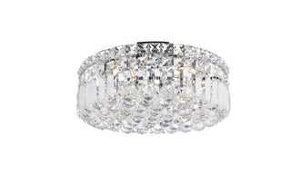 Maxime 5 light Chrome Flush Mount Clear Royal Cut Crystal