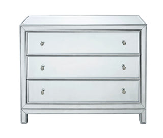 Chest 3 drawers 40in. W x 16in. D x 32in. H in antique silver paint 
