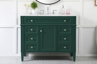 42 inch Single bathroom vanity in green