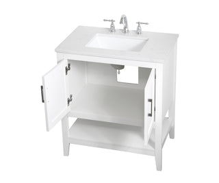 30 inch Single Bathroom Vanity in White