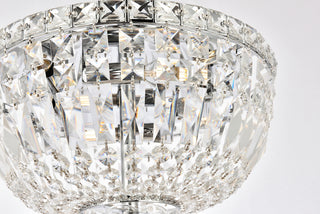 Tranquil 4 light Chrome Flush Mount Clear Royal Cut Crystal